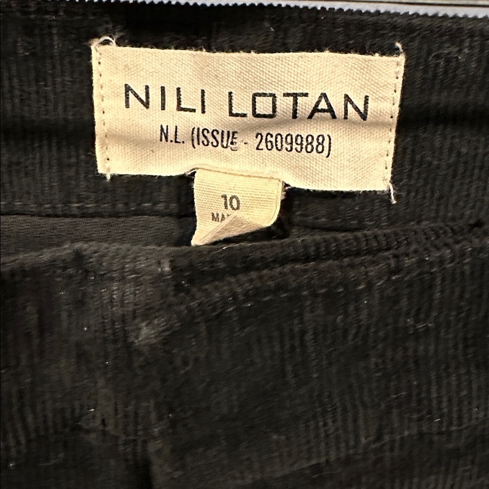 NILI LOTAN Jenna cropped cotton-blend corduroy slim-leg pants - Picture 6 of 12